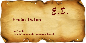 Erdős Dalma névjegykártya